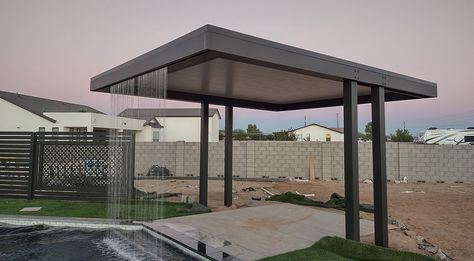 4K Cantilevered Pergolas - Patio Covered Decorative Pergola, Terraced House Living Room, Aluminum Patio Covers, Luxury Patio, Roof Terrace Design, Terrace Garden Ideas, Car Port, Outdoor Kitchen Decor, Modern Backyard Landscaping