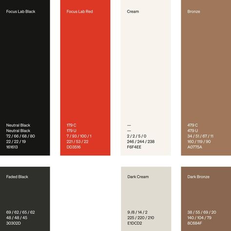 Focus Lab on Instagram: “What happens when a branding agency rebrands? We put our money where our mouth is. . When Focus Lab rebranded, our partners played the role…” Red Complementary Color Palette, Red Brand Identity Design, Brand Color Palette Red, Bronze Moodboard, Horse Brand, Red Colour Palette, Brand Color Palette, Branding Agency, Color Tone