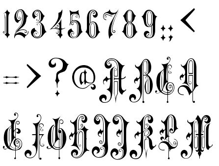 Gothic Tattoo Number Fonts ... Old English Calligraphy, Best Number Fonts, English Calligraphy Font, Old English Font Tattoo, Tattoo Number Fonts, Calligraphy Numbers, Russian Fonts, Font Gothic, Letras Cool