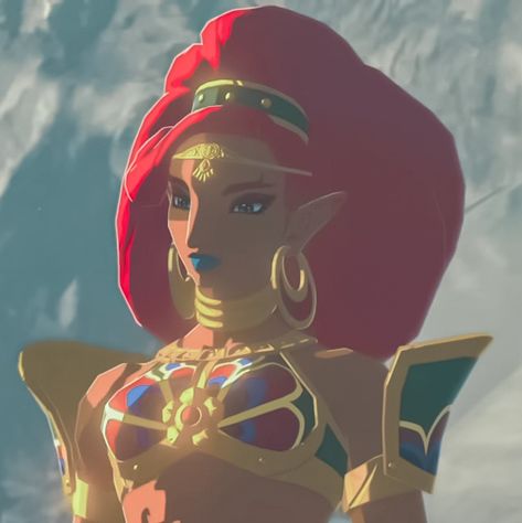 Hear Me Out Video Game Characters, Hyrule Champions, Urbosa Pfp, Zelda Botw Champions, Urbosa Breath Of The Wild, Zelda Gerudo, Botw Champions, Urbosa Botw, Lady Urbosa