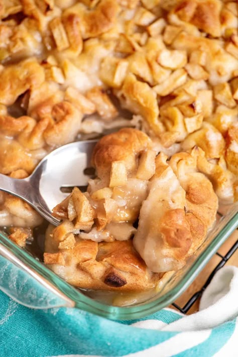 Old-Fashioned Apple Dumplings Old Fashion Apple Dumplings, Utah Recipes, Apple Dumpling Casserole, Pillsbury Biscuit Recipes Dessert Apple, Old Fashioned Apple Dumplings Recipe, Southern Biscuits Recipe, Peach Cobbler Muffins, Apple Dumpling Recipe, Apple Dumplings