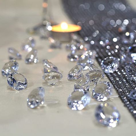 Glitz And Glam Party Table Decorations, Diamond Table Decorations, Diamond Table Decor, Diamond Theme Centerpieces, Diamond Anniversary Decorations, Diamond Bridal Shower Theme, Diamond Decorations Party Ideas, Diamond And Pearls Party Theme, Diamond Theme Wedding