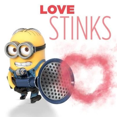 Minions Valentines Quotes, Minion Valentine, Minion Rock, Love Stinks, Despicable Minions, Minion Banana, Minion Movie, Minion Pictures, Minions Love