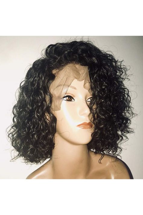 Msthoo Human Hair Short Bob Wigs 13x4 Curly Lace Front Wig Clueless for Women Hand Tied 150% Density Natural Black 14 inches Hair Short Bob, Wigs Curly, Curly Lace Wig, Bob Lace Front Wigs, Curly Lace Front Wigs, Cosplay Tips, Short Bob Wigs, Front Lace Wigs Human Hair, Hair Lace