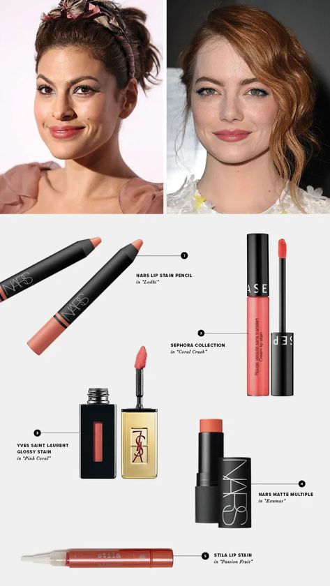 True Spring Lipstick, Spring Lipstick Colors, Warm Spring Makeup, Warm Spring Palette, Soft Autumn Makeup, True Spring Color Palette, Rosy Makeup, Light Spring Color Palette, True Spring Colors