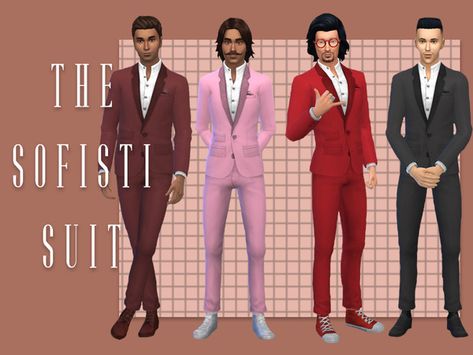 sims 4 cc // custom content male guy clothing // #sims4 #sims4cc // mmoutfitters' The Sofisti Suit, a BG Suit Recolor Sims 4 Menswear Cc, Suits Cc Sims 4, Sims 4 Cc Mens Suits, Sims 4 Cc Pink Suit Male, Sims 4 Prom Suit Cc, Sims 4 Suit Cc Maxis Match, Sims 4 Groom Suit Cc, Sims 4 Suits Cc, Sims 4 Cc Clothes Suit