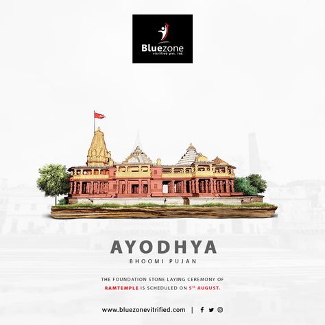 Ayodhya Ram Mandir Bhoomi Pujan #ayodhya #bhumipujan #ramtemple #ayodhyarammandir  #digitalvitrifiedtiles #gvttile #pgvttile #porcelaintile #floortiles #digitlporcelaintile #vitrifiedtile #design #ceramictiles #tile #homedecor #architecture #tiledesign #flooring #manufacture #business #bluezonevitrified #morbi #gujarat #india                           www.bluezonevitrified.com Ayodhya Ram Mandir Logo, Ram Mandir Inauguration, Ram Mandir Ayodhya Banner, Ayodhya Ram Mandir Illustration, Ram Mandir Illustration, Ram Mandir Ayodhya Poster, Ram Mandir Creative Ads, Ram Mandir Sketch, Ram Mandir Ayodhya Wallpaper