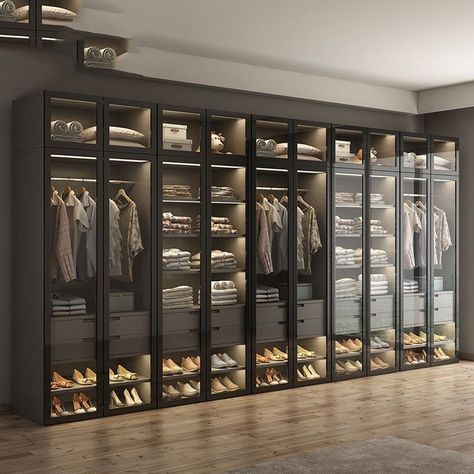 Modern Closet Designs, Desain Pantry, Dream Closet Design, Interior Design Per La Casa, Walk In Closet Design, Closet Design Layout, Luxury Closets Design, Modern Closet, Wardrobe Interior Design