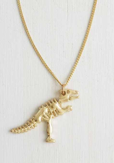 How cute is this?  SheLoveScience.com Dinosaur Pendant, Dinosaur Necklace, Button Necklace, Unique Mothers Day Gifts, Golden Necklace, Golden Jewelry, Yellow Gold Jewelry, Button Jewelry, Geek Gifts