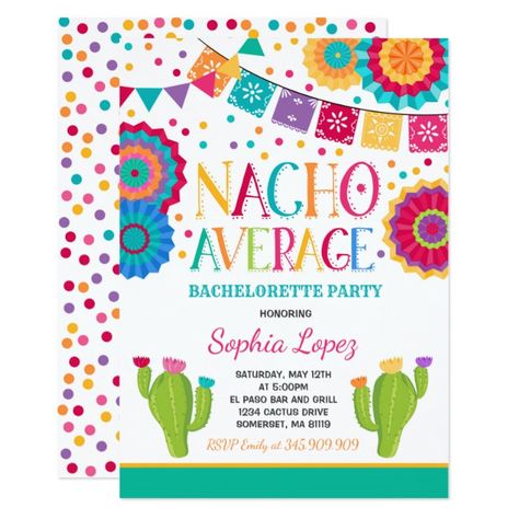 Fiesta Bachelorette Party Invitation Nacho Average Fiesta Engagement Party, Mexican Themed Party, Fiesta Baby Shower Invitations, Fiesta Birthday Invitations, Fiesta Bridal Shower Invitations, Pink Bridal Shower Invitations, Fiesta Bridal Shower, Holy Guacamole, Boho Baby Shower Invitations