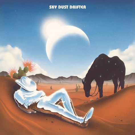 SKY DUST DRIFTER ・COVER ART on Behance Soft Rock Music, Book Cover Artwork, Arte Grunge, The Lone Ranger, Art Matters, Cover Artwork, Vinyl Cover, Editorial Illustration, Various Artists