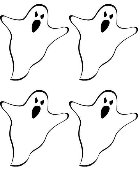 Halloween Craft Templates, Ghost Template, Halloween Cut Outs, Mask Template Printable, Ghost Silhouette, Ghost Crafts, Ghost Drawing, Halloween Cans, Pumpkin Coloring Pages