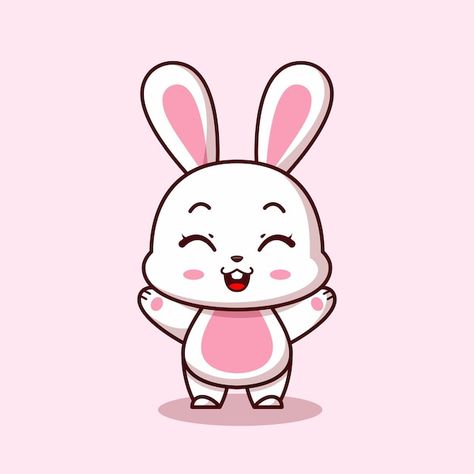 Rabbit Pictures Cartoon, Cute Bunny Pictures Cartoon, Cute Rabbits Drawings, Bunny Pictures Cartoon, Cute Pictures For Stickers, Cartoon Images For Drawing, Bunny Cartoon Drawing, Cute Rabbit Pictures, Rabbit Cute Bunny Cartoon