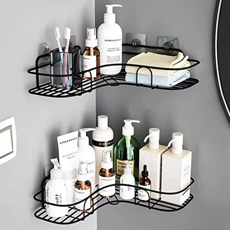 Shower Caddy Bathroom Shelf, YOMYM High Load-Bearing Corner Shower Caddy Adhesive Shower Organizer, No Drilling Wall Mounted Bathroom Organizer, Shampoo Holder Organizer, 2Pack : Amazon.ca: Everything Else Bathroom Corner Rack, Bathroom Corner Shelf, Bathroom Shelf Organization, Wall Mounted Bathroom Storage, Corner Shower Caddy, Toilet Shelves, Floating Shelves Bathroom, Metal Bathroom, Porta Shampoo