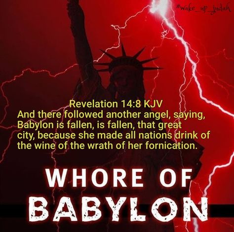 In the Bible read for yourself " America Is Babylon, Last Days Bible, Revelation Bible Study, Revelation Bible, Babylon The Great, Hebrew Israelite, Bible Study Notes, Bible Facts, Bible Prophecy