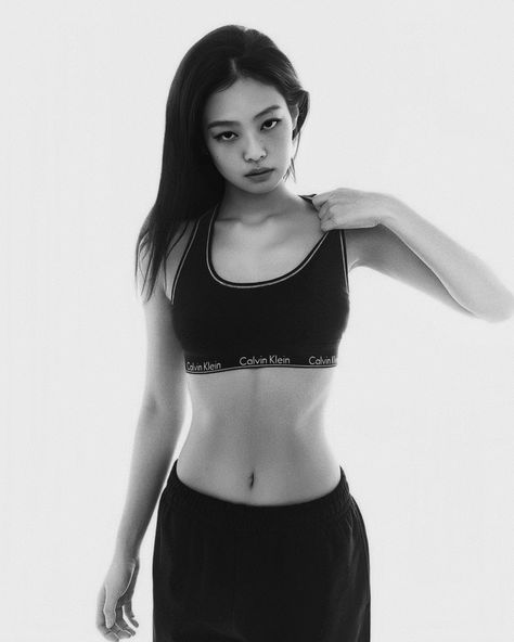 Jennie Kim, Calvin Klein, Black And White, White, Black