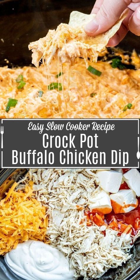 Hot Dip Recipe, Crock Pot Buffalo Chicken Dip, Appetizer Dips Hot, Crock Pot Buffalo Chicken, Chicken Franks, Slow Cooker Dips, Dip Recipes Hot, Buffalo Chicken Dip Crock Pot, Crock Pot Dips