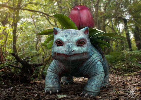 ArtStation - Ivysaur 2, Joshua Dunlop Joshua Dunlop, Rj Palmer, Charmander Charmeleon Charizard, Pokemon In Real Life, Pikachu Raichu, Pokemon Realistic, Real Pokemon, Madara Susanoo, Pokemon Official