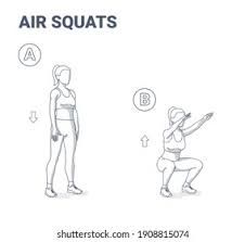 Air Squat Images, Stock Photos & Vectors | Shutterstock Air Squats How To, Robin Workout, Best Workout Routine, Air Squats, Squat Workout, Workout Pictures, Nico Robin, Workout Routine, Circuit