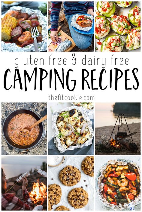 Gluten Free Dairy Free Camping Recipes • The Fit Cookie Gluten And Dairy Free Camping Meals, Gluten Free Dairy Free Camping Recipes, Gf Df Camping Food, Gf Camping Meals, Gluten Free Camping Recipes, Whole 30 Camping Recipes, Aip Camping Meals, Paleo Charcuterie Board, Gluten Free Camping Snacks