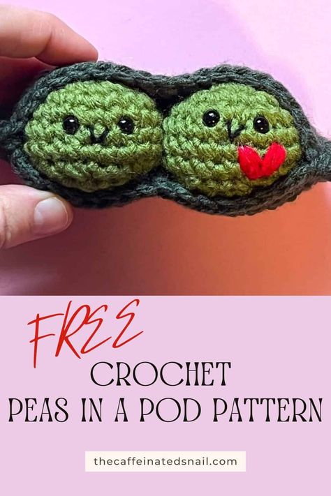 Give a gift of peas this Valentine’s Day with my Crochet Peas in a Pod Pattern! A perfect tiny gift to your special someone to show you care. Two Peas In A Pod Crochet Pattern, Crochet Projects For Boyfriend, Quick Crochet Projects Free Pattern, Fun Crochet Projects Free, Crochet Peas In A Pod, Peas In A Pod Crochet, Crochet Projects Free, Crochet Project Free, Quick Crochet Projects