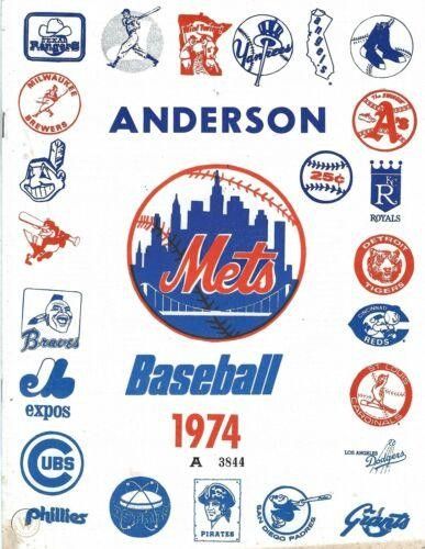 1974 Anderson Mets Minor League Baseball Program Western Carolinas League #FWIL | #4548637673 Minor League Baseball, Reds Baseball, San Diego Padres, New York Mets, Very Rare, Sports Team, The Collection, Baseball, Sports