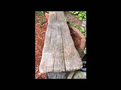 how to faux bois concrete - Yahoo Video Search Results Concrete Mix Design, Concrete Diy Projects, Concrete Diy, The Search, Cement, Tree Trunk, Bench, Diy Projects, Gadgets