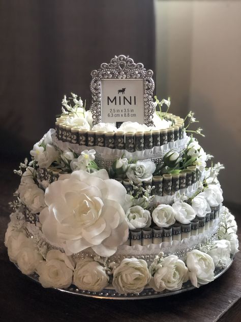 Money Wedding Cake, Old Money Wedding, Money Wedding, Wedding Money, Paper Bouquet, Old Money, Wedding Cake, Lei, Wedding Cakes