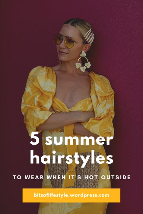 Hot Weather Long Hairstyles, Hair Styles For Hot Summer Days, Hair Styles For Hot Humid Weather, Hairstyles For Long Hair When It’s Hot Outside, Updo For Humid Weather, Sleek Bun, It's Hot, Loose Hairstyles, Hot Days