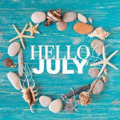 Hello July Images, July Images, Summer Sale Banner, Tropical Poster, Seasons Months, Hello July, Summer Banner, Summer Poster, Happy July