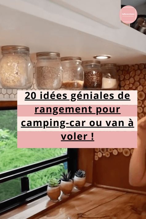 Deco Camping Car, Organisation En Camping, Rangement Caravaning, Astuces Camping-car, Non Perishable, Camping Gadgets, Diy Camping, Van Camping, Vintage Camping