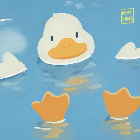 saw this 🦆 on pinterest and i had to recreate it . . . #duck #ducklings #drawing #sketchdaily #artistsoninstagram #art #artist #procreate #procreateart Cute Duckling Drawing, Athestic Pfp, Duck Illustration Cute, Ducklings Drawing, Duck Cartoon Drawing, Cute Duck Painting, Duckling Drawing, Cute Duck Art, Ducks Drawing