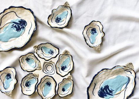 Oyster Shell Art, Oyster Art, Shell Yeah, Oyster Shell Crafts, Shells Diy, Shell Craft, Tallahassee Florida, Oyster Plates, Painted Shells