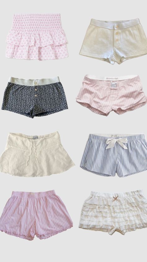 Shorts Aesthetic, Brandy Melville Outfits, Coquette Outfit, Brandy Melville Shorts, Casual Preppy Outfits, Outfit Inspo Casual, Cute Pants, Cute Pajamas, Lazy Day Outfits