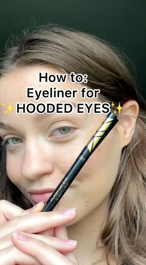 Put Eyeliner On How To Apply, How Apply Eyeliner, Down Eyeliner Wing, I Liner Eye, How To Make A Perfect Eyeliner, Eyeliner According To Eye Shape, Perfect Eyeliner For Eye Shape, How To Know Your Eye Shape, Wings Hooded Eyes