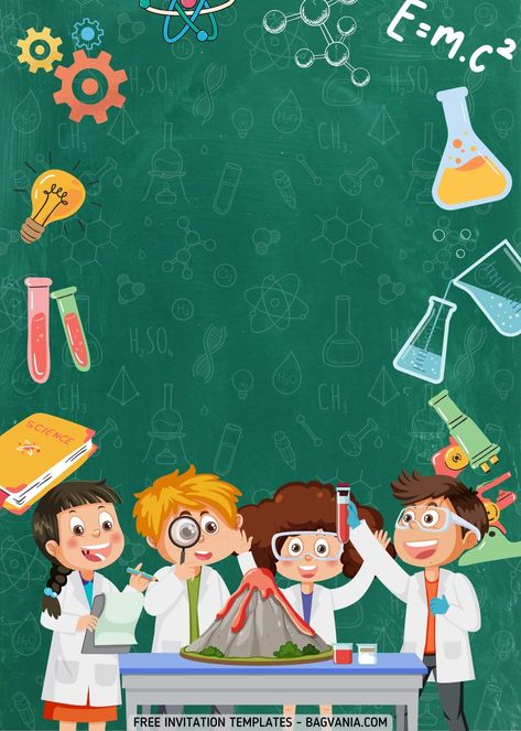 Download Now FREE Mad Scientist Birthday Invitation Templates #free #freeinvitation2019 #birthday #disney #invitations #invitationtemplates Mad Scientist Invitations, Science Invitations, Cinderella Birthday Invitation, Scientist Birthday Party, Mad Scientist Birthday, Scientist Birthday, Mad Scientist Party, Science Doodles, Dinosaur Birthday Invitations