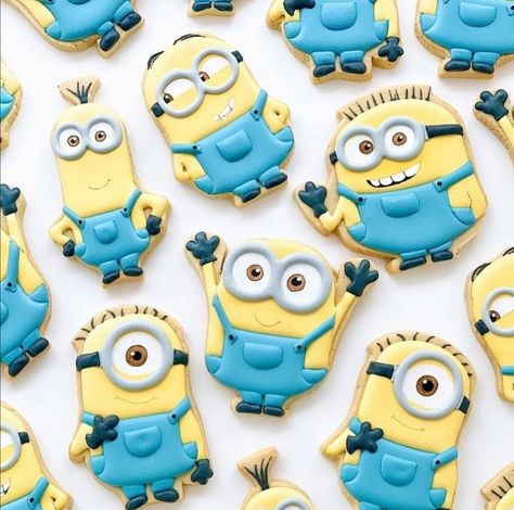 Minion Cookies, Minion Birthday Cake, Minions 1, Minion Halloween, Minions Party, Minion Theme, Icing Design, Minion Birthday Party, Minion Cake