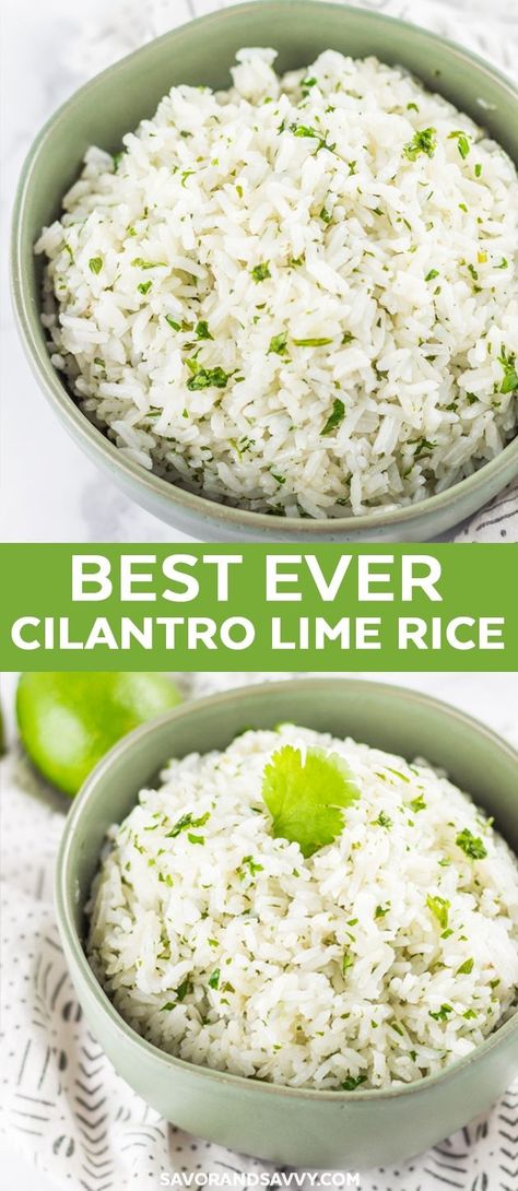 Homemade Burrito Bowl, Easy Cilantro Lime Rice, Cilantro Lime Rice Recipe, Lime Rice Recipes, White Rice Recipes, Cilantro Rice, Low Carb Meal, Lime Rice, Cilantro Lime Rice