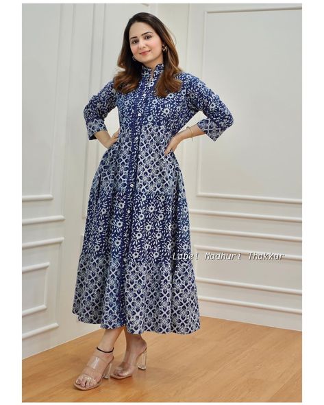 Natural Dyed Indigo Blue Dress. It is so easy breezy, comfortable and chic. Get your hands now. *Length: 50* *sizes : M, L, XL,XXL, XXXL* Fabric : Pure Cotton *price:- 799 free shipping* For order contact:9492358459 Cotton A Line Frocks For Women, A Line Frocks For Women, A Line Frocks, Indigo Blue Dress, Blue A Line Dress, Different Types Of Dresses, Frock For Women, Linen Dress Women, B Fashion