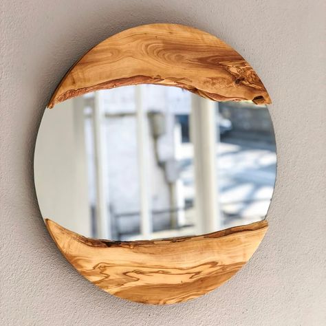 Made to Order Olive Wood Oval Mirror Live Edge Wood Wall - Etsy UK Oval Wood Mirror, Natural Edge Wood Mirror, Organic Wood Mirror, Oval Wood Frame Mirror, Round Wooden Mirror, Wood Mirror Organic, Round Wood Mirror, Small Wall Mirrors, Wall Mirror