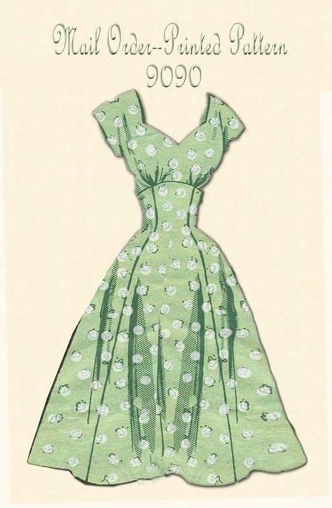 Aux Belles Choses: Pinspiration Monday - St. Paddy's Day Green Lace Dress Pattern, Dresses Patterns, Vintage Clothes Patterns, Cutest Dress, Vintage Mail, Patron Vintage, Vestidos Retro, Dress With Jacket, Mode Tips