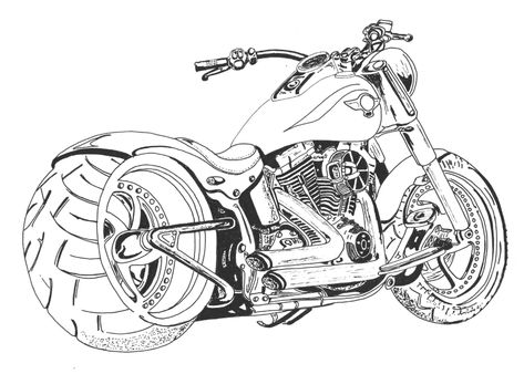 Motorcycle Coloring Pages For Kids. Free Printable Art Harley Davidson, Harley Davidson Night Train, Art Moto, Harley Davidson Roadster, Мотоциклы Harley Davidson, Harley Davidson Tattoos, Motos Harley, Motorcycle Drawing, Harley Davidson Art