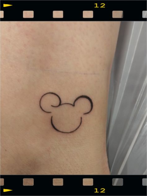 Tiny Mickey Tattoo, Mickey Mouse Tattoo Design, Hidden Mickey Tattoo, Mickey Mouse Tattoo Ideas, Mickey Tattoo, Mouse Tattoo, Beachy Tattoos, Mickey Mouse Tattoo, Mouse Tattoos