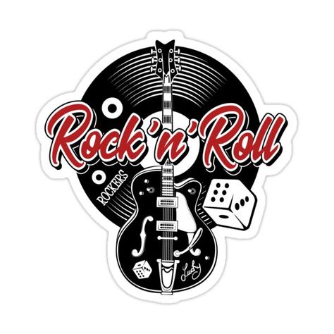 Rock N Roll Stickers, Rockabilly Wallpaper, Rock And Roll Logo, Festa Rock Roll, Rock And Roll Art, Rock N Roll Tattoo, Rock In Roll, Stickers Rock, Rock And Roll Sign