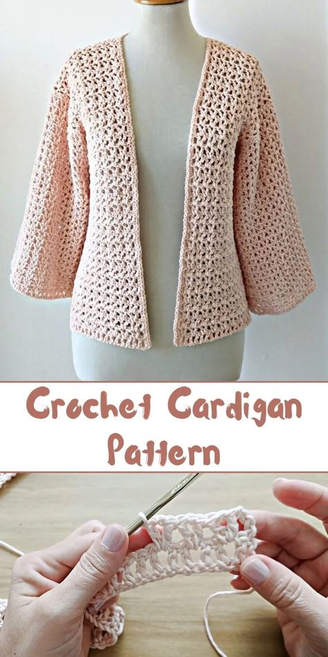 Crochet Cardigan Pattern Free Women, Easy Beginner Crochet Patterns, Cardigan Pattern Free, Crochet Jackets, Crochet Cardigan Free, Sweater Pattern Free, Crochet Jacket Pattern, Crochet Cardigan Pattern Free, Gilet Crochet