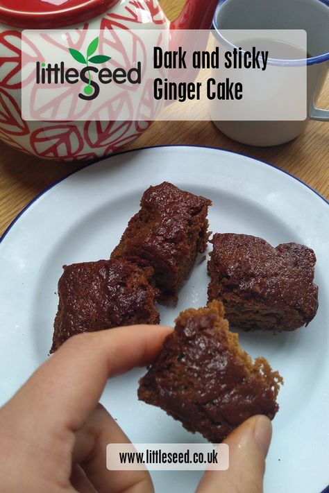 Want to get the perfect dark, sticky and moist ginger cake? Look no further, this recipe using littleseed rapeseed oil is the one. With stem and ground ginger it's deliciously spicy. Moist and succelent sultanas just add to the texture. Made with rapeseed oil rather than butter. Sticky Ginger Cake Recipe, Moist Ginger Cake, Crystalized Ginger Recipe, Cakes Made With Oil, Sticky Ginger Cake, Crystalized Ginger, Ginger Loaf, Dark Ginger, Date Cake