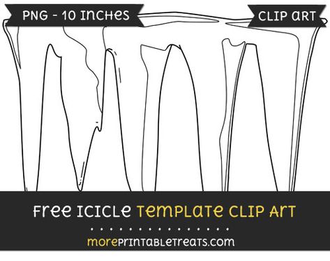 Free Icicle Template - Clipart Preschool Winter, Winter Preschool, Black And White Lines, Program Design, Holiday Decorating, Free Clip Art, Art File, Paper Piecing, Digital Media