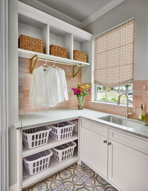 10 Most Popular Laundry Rooms So Far in 2023 Laundry Room With Upper And Lower Cabinets, Gray Cabinet Laundry Room, Light Gray Laundry Room Cabinets, Large Laundry Room Design, Single Barn Door Laundry Room, Laundryroom Barndoor, Laundry Room Appliances, Elegant Laundry Room, Laundry Room Loads Of Fun Sign