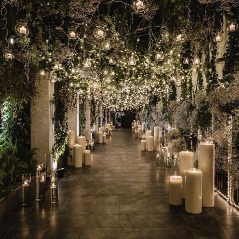 Flowers And Lights Wedding, Courtyard Wedding Ideas, Wedding Lots Of Greenery, Colombian Wedding Venues, Flower Filled Wedding, At Home Wedding Reception Decorations, Classic Timeless Wedding Theme, Princess And The Frog Wedding Theme Ceremony Decor, Khaleeji Wedding Decor