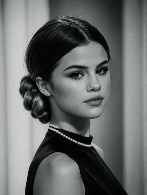 Hd Portrait Photography, Smiling Side Profile, Selena Gomez Black And White, Woman Reference, 1000 Faces, Portraits Female, Selena Gomez Photos, Lips Drawing, Celebrity Portraits